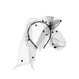 Headband with veil and crystals