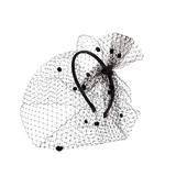 Headband with veil and crystals