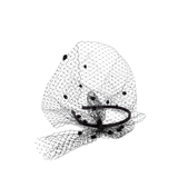 Headband with veil and crystals