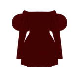 Bohemian bordeaux mini dress