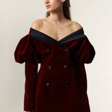 Bohemian bordeaux mini dress